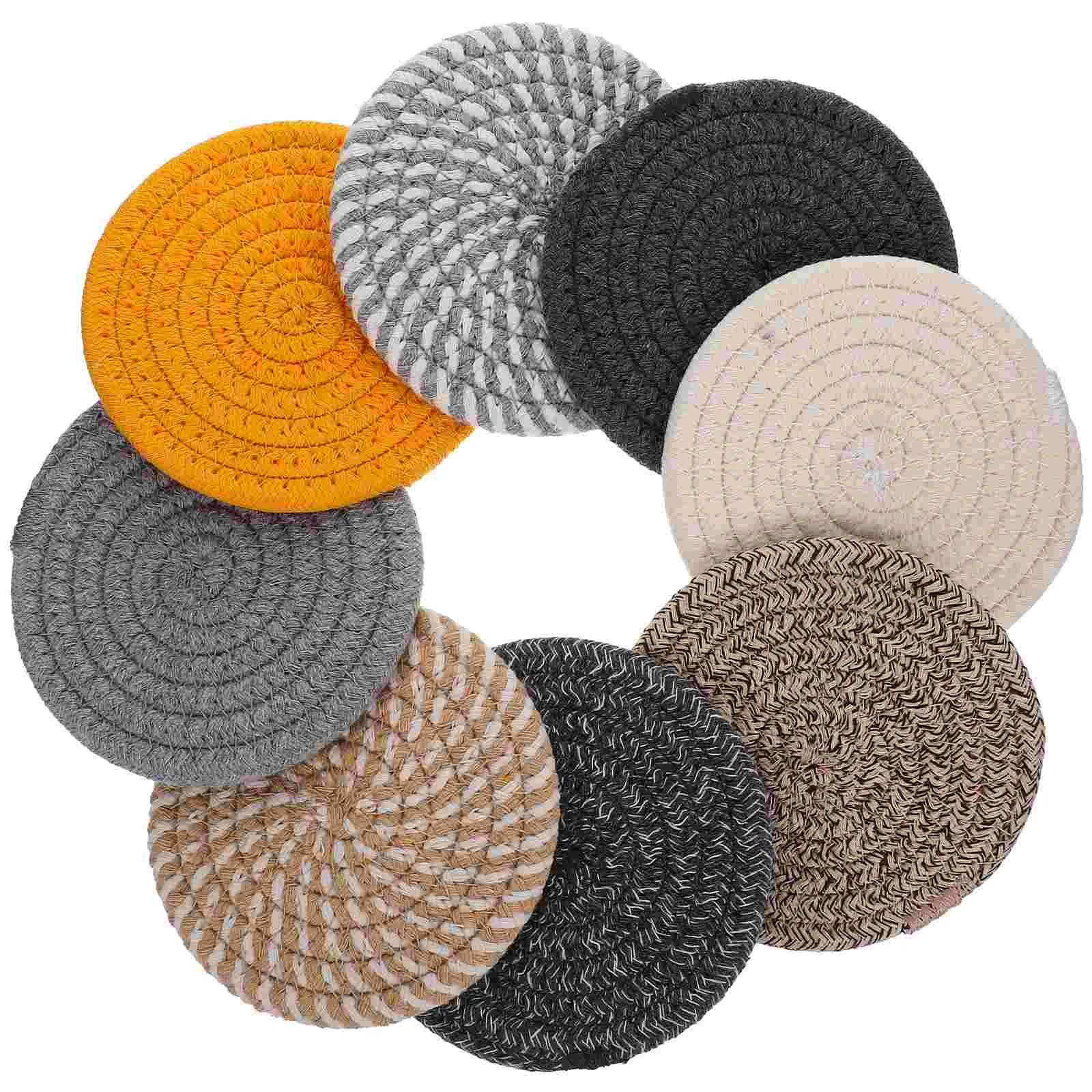 Coasters Cup Table Mat Drink Pad Coaster Cotton Placemat Woven Holdermacrameround Braided Coffee Pot Set Cloth Rope Absorbent
Coasters Cup Table Mat Drink Pad Coaster Cotton Placemat Woven Holdermacrameround Braided Coffee Pot Set Cloth Rope Absorbent