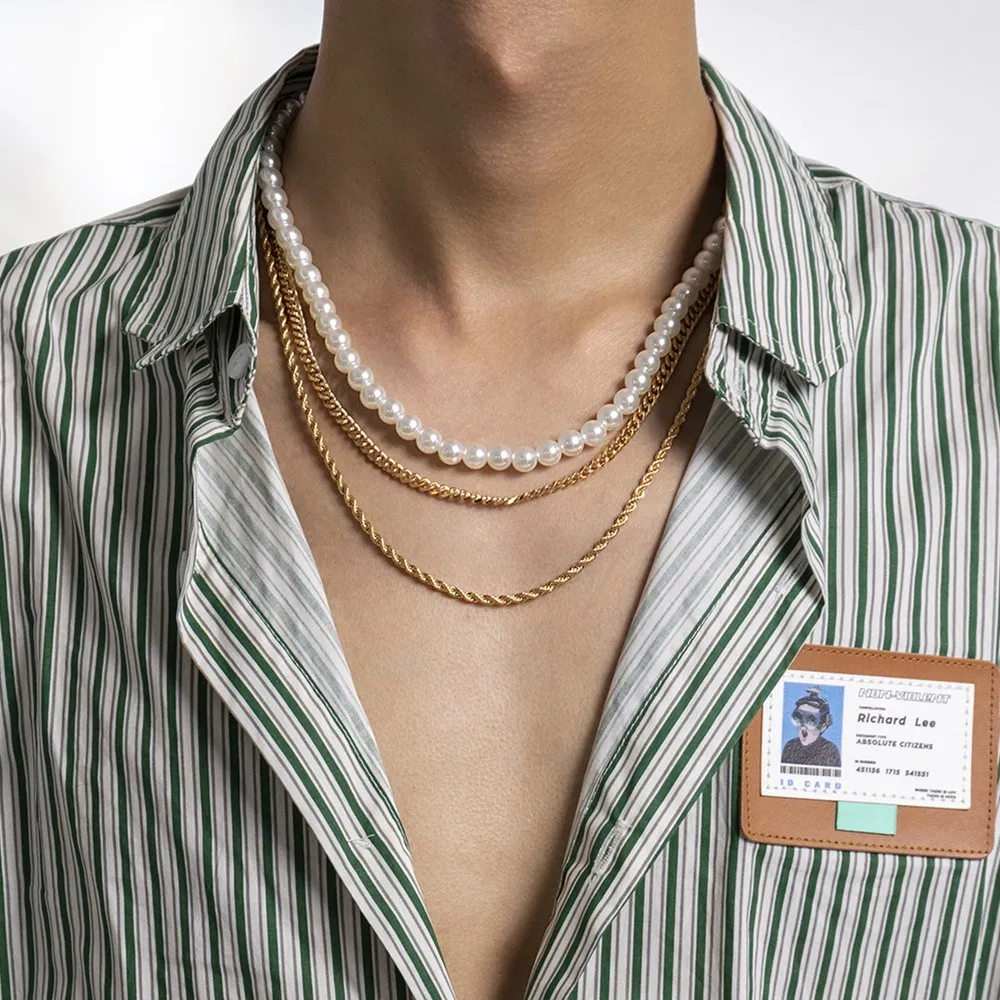 3Pcs/Set Minimalist Twist Rope Chain Necklaces for Men Women Multilayer Charm Artificial pearls Beaded Necklace Party Jewelry
3Pcs/Set Minimalist Twist Rope Chain Necklaces for Men Women Multilayer Charm Artificial pearls Beaded Necklace Party Jewelry