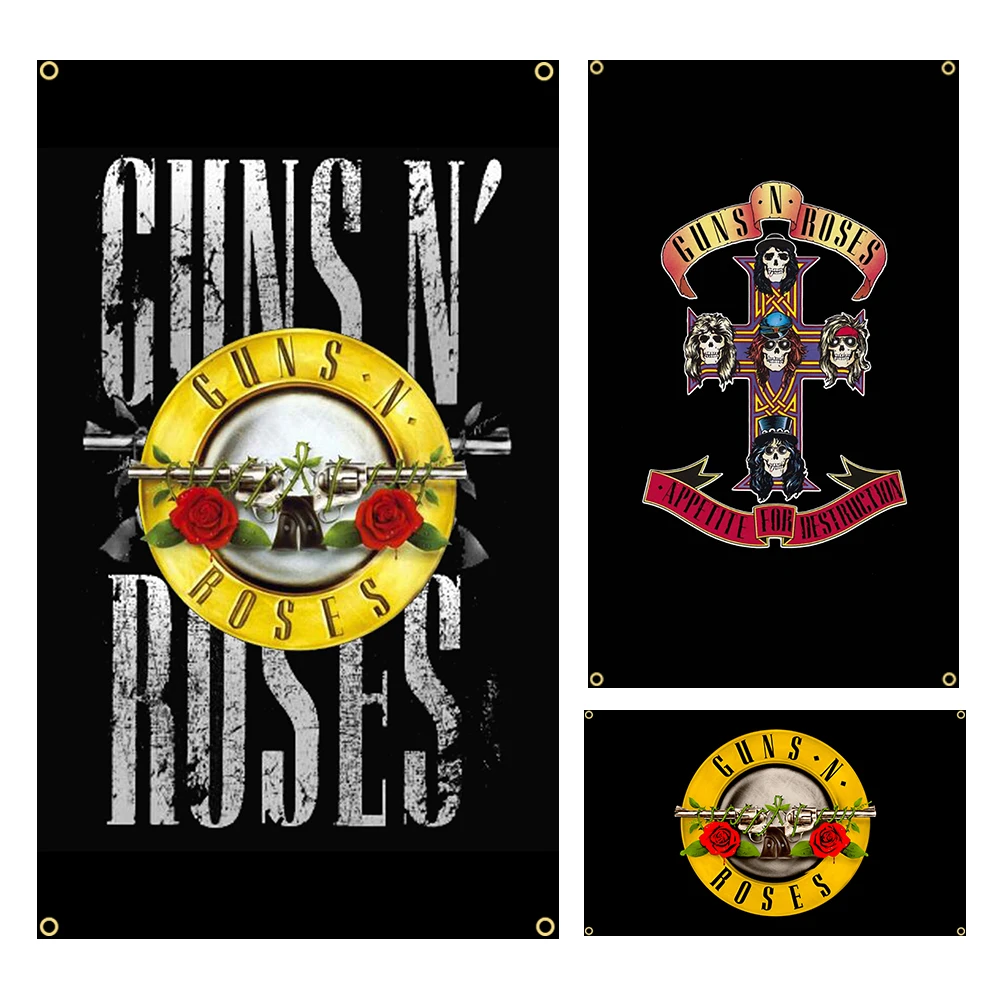 90x150cm Guns And American Roses Rock Band Flag Polyester Printed Banner Decoration
90x150cm Guns And American Roses Rock Band Flag Polyester Printed Banner Decoration