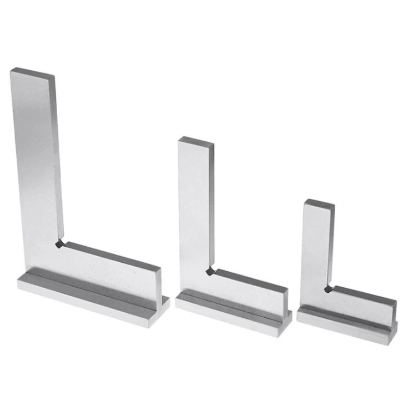 90 Degree Flat Edge Square Ruler Carpentry Square Woodworking Tools Metal Angle Measuring Tool Multi Try Square Gauge Set-Square