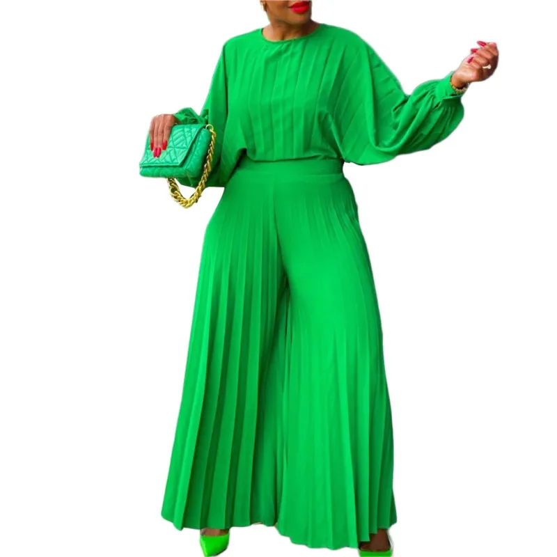 Long Pants Suit Loose Casual Suit 2 Piece Sets Womens Outfits Long Sleeve Top Wide Leg Pants Suit Summer Solid African Clothing
Long Pants Suit Loose Casual Suit 2 Piece Sets Womens Outfits Long Sleeve Top Wide Leg Pants Suit Summer Solid African Clothing