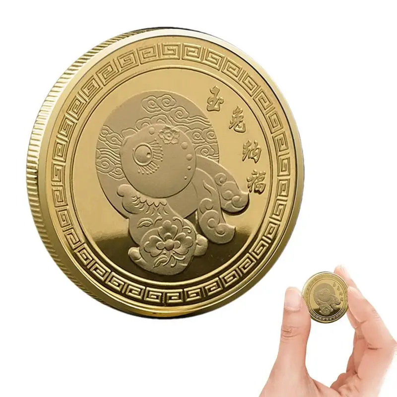 Chinese Zodiac Rabbit 2023 Gold Coin New Year Two Sides Rabbit Pattern Souvenir Coin With Blessing Words Exquisite Carving Decor
Chinese Zodiac Rabbit 2023 Gold Coin New Year Two Sides Rabbit Pattern Souvenir Coin With Blessing Words Exquisite Carving Decor