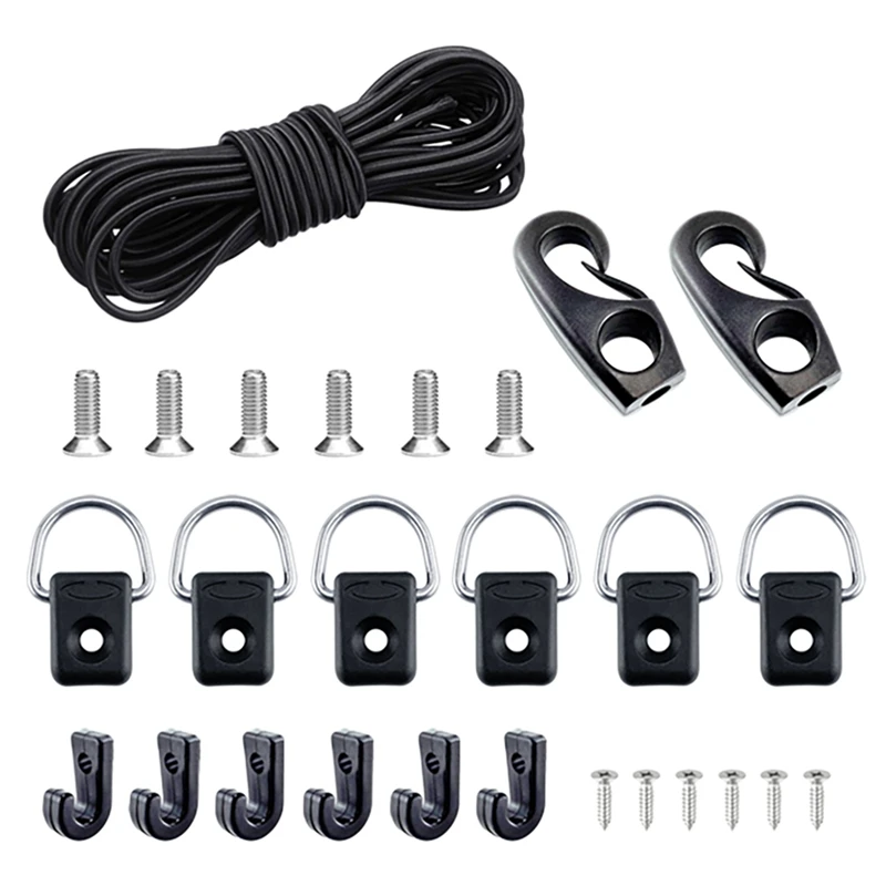 Kayak Deck Rigging Kit Bungee Cord Ends Hooks Fishing D-Ring J-Hooks For Kayak Boat Canoe Outfitting Fishing Accessories
Kayak Deck Rigging Kit Bungee Cord Ends Hooks Fishing D-Ring J-Hooks For Kayak Boat Canoe Outfitting Fishing Accessories