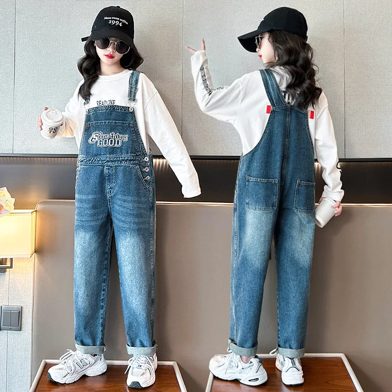Spring Autumn Girl Jeans Overalls Teens Denim Rompers Children Denim Jumpsuits Jeans Pants for Kids Overalls 6 8 10 12 14 Years
Spring Autumn Girl Jeans Overalls Teens Denim Rompers Children Denim Jumpsuits Jeans Pants for Kids Overalls 6 8 10 12 14 Years
