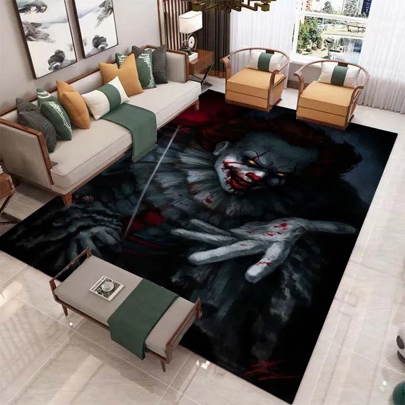 IT Horror Halloween Clown Rugs Living Room Soft Bathroom Mats Room Decor Rugs Bedroom Door Mats Area Rugs for Extra Cushions
IT Horror Halloween Clown Rugs Living Room Soft Bathroom Mats Room Decor Rugs Bedroom Door Mats Area Rugs for Extra Cushions