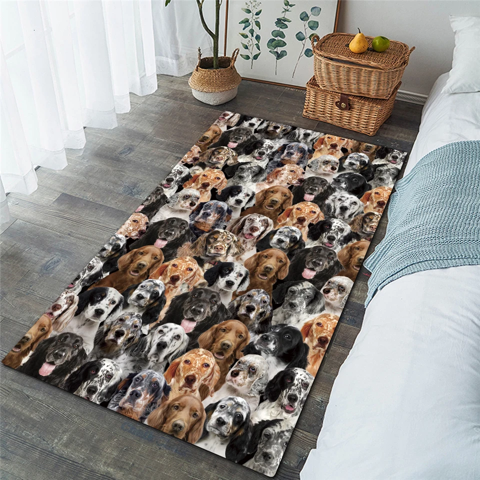 

Dog Area Rug You Will Have A Bunch Of English Setters 3D Printed Rugs Mat Rugs Anti-slip Carpet Home Decoration