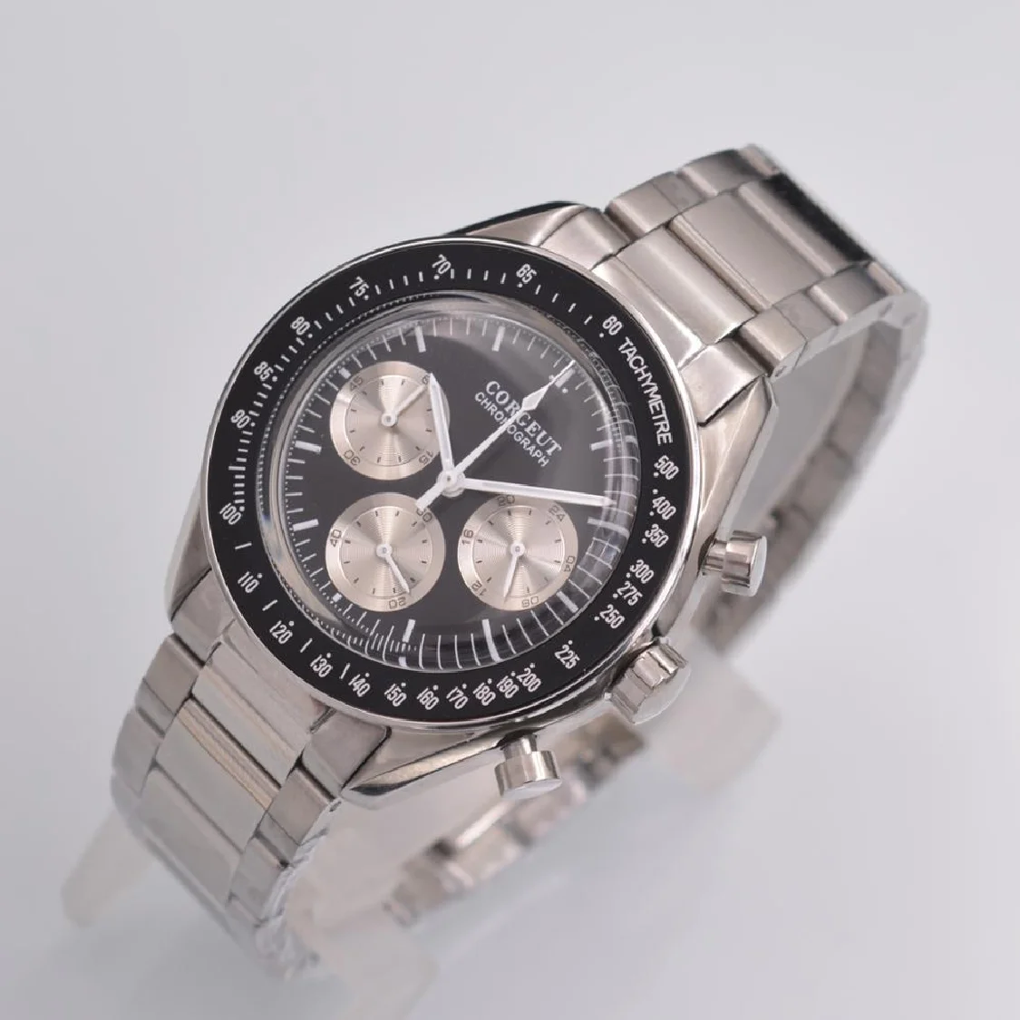 Corgeut 40mm Man Wristwatch Luxury Top Brand Mens Stainless Steel Chronograph Quartz Watches Men Business Male Clock Mens Watch
Corgeut 40mm Man Wristwatch Luxury Top Brand Mens Stainless Steel Chronograph Quartz Watches Men Business Male Clock Mens Watch