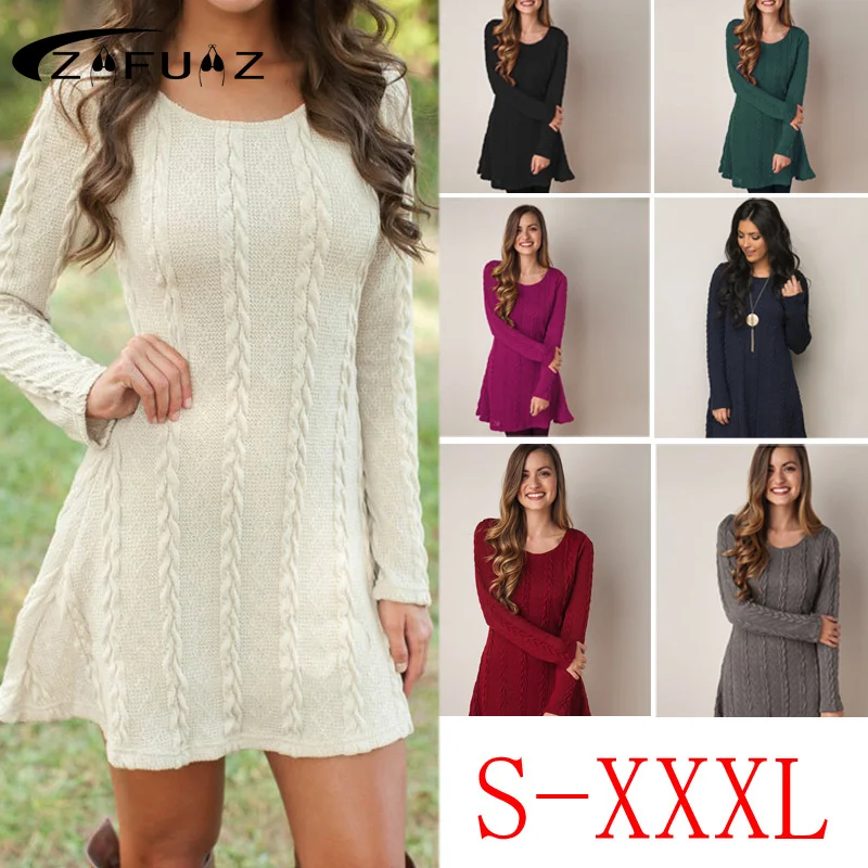 Winter Autumn 2022 Women Long Sleeve Knitted Dresses O-Neck A-line Mini Dresses Sexy Short Sweater Dress 3XL
Winter Autumn 2022 Women Long Sleeve Knitted Dresses O-Neck A-line Mini Dresses Sexy Short Sweater Dress 3XL