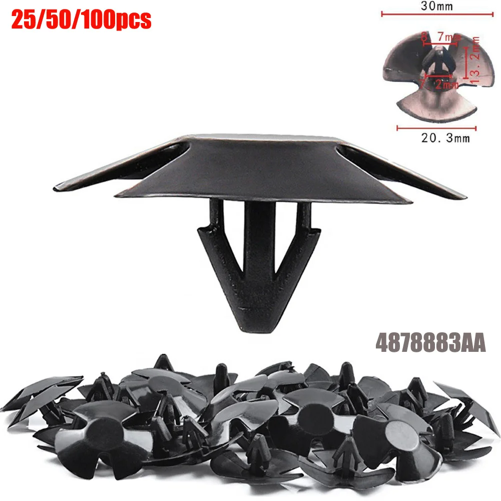 25/50/100pcs Hood Insulation Retainer Clips Car Trunk Fastener Buckles Retainer Clips For Chrysler 4878883AA For Dodge
25/50/100pcs Hood Insulation Retainer Clips Car Trunk Fastener Buckles Retainer Clips For Chrysler 4878883AA For Dodge