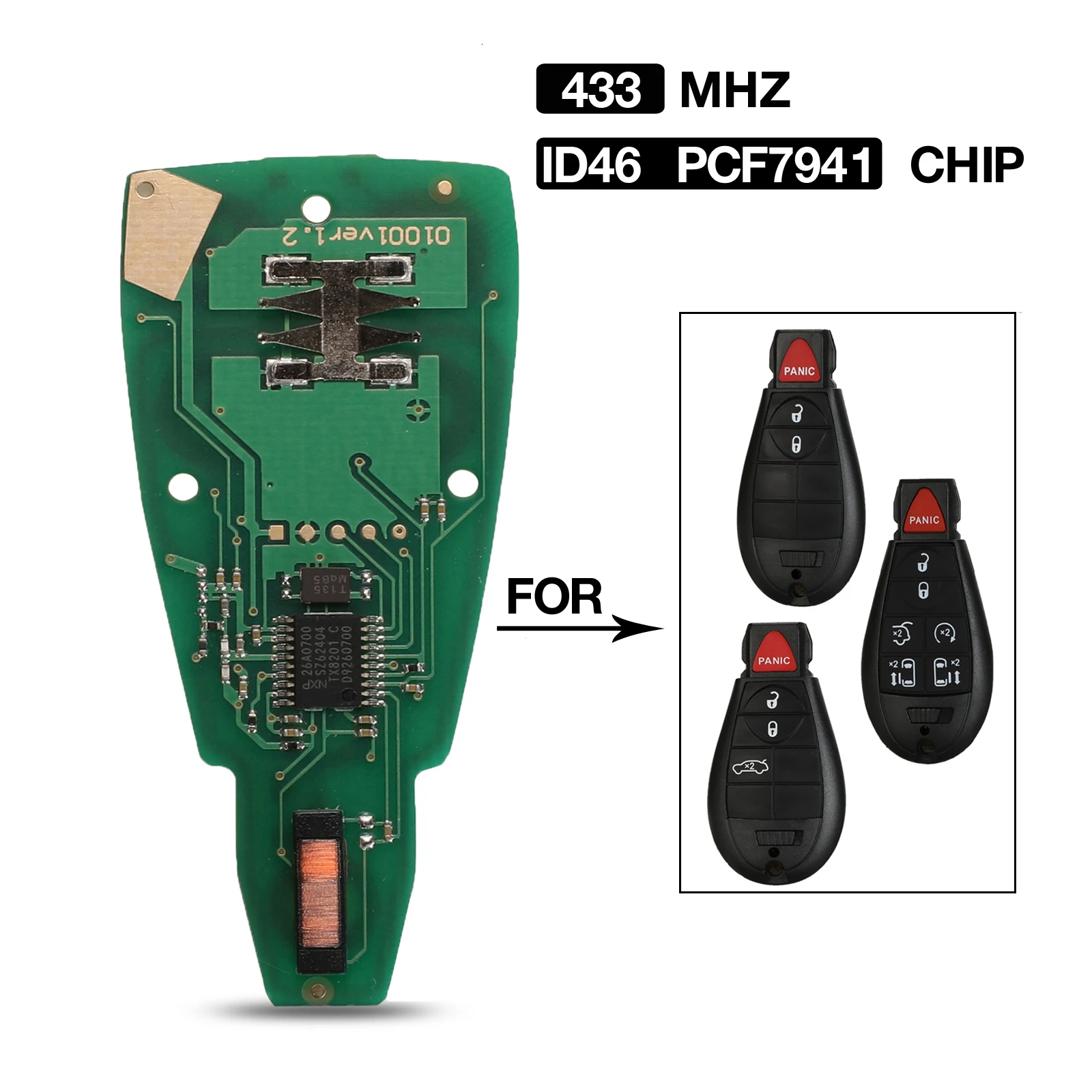 jingyuqin 5PCS/LOT Remote Key Circuit Board Fob 433MHZ ID46 PCF7941 Chip For Jeep Chrysler Town Country Mini Van Replace
jingyuqin 5PCS/LOT Remote Key Circuit Board Fob 433MHZ ID46 PCF7941 Chip For Jeep Chrysler Town Country Mini Van Replace