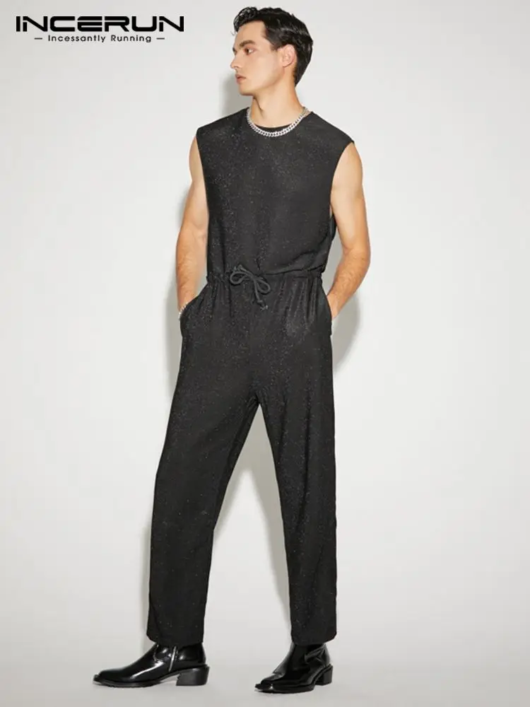 INCERUN Fashion Men Jumpsuits Solid Color O-neck Sleeveless Drawstring Casual Rompers 2022 Pockets Streetwear Men Overalls S-5XL
INCERUN Fashion Men Jumpsuits Solid Color O-neck Sleeveless Drawstring Casual Rompers 2022 Pockets Streetwear Men Overalls S-5XL