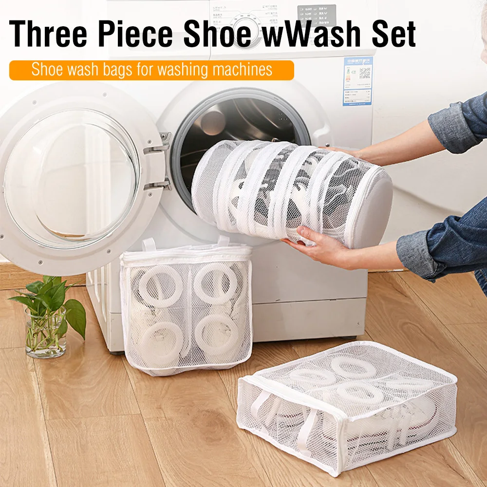 3pcs Mesh Washing Machine Shoes Bag Anti-deformation Zipper Laundry Bag Travel Shoes Clothes Storage Bags Shoes Airing Dry Tool
3pcs Mesh Washing Machine Shoes Bag Anti-deformation Zipper Laundry Bag Travel Shoes Clothes Storage Bags Shoes Airing Dry Tool