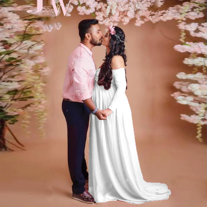 Sexy Split Maternity Dress Shooting Photo Lace Shoulderless Pregnant Woman Pregnancy Photography Dress For Baby Shower Maxi Gown
Sexy Split Maternity Dress Shooting Photo Lace Shoulderless Pregnant Woman Pregnancy Photography Dress For Baby Shower Maxi Gown