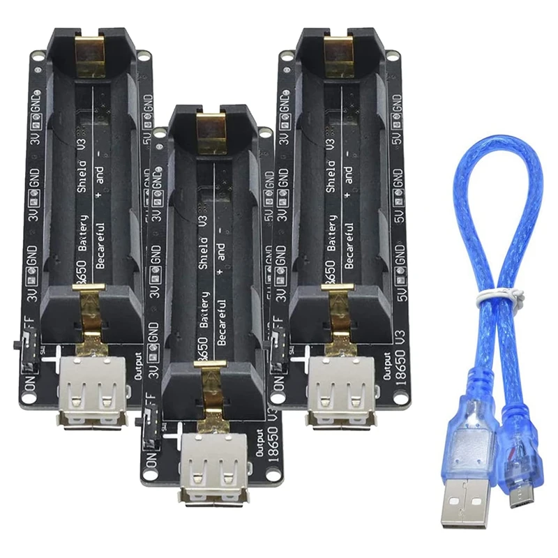 ESP32 18650 Battery Shield Expansion Board, 18650 Battery Shield V3 Mini USB Type A USB Output DIY Kit For Raspberry Pi
ESP32 18650 Battery Shield Expansion Board, 18650 Battery Shield V3 Mini USB Type A USB Output DIY Kit For Raspberry Pi