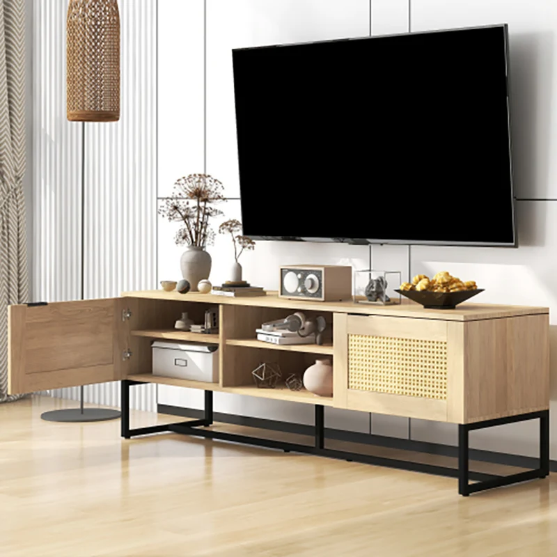 Modern TV Cabinet TV Table With MDF Rattan TV Stand For Living Room Furniture For TVs Up To 65" TV Storage Shelves
Modern TV Cabinet TV Table With MDF Rattan TV Stand For Living Room Furniture For TVs Up To 65" TV Storage Shelves