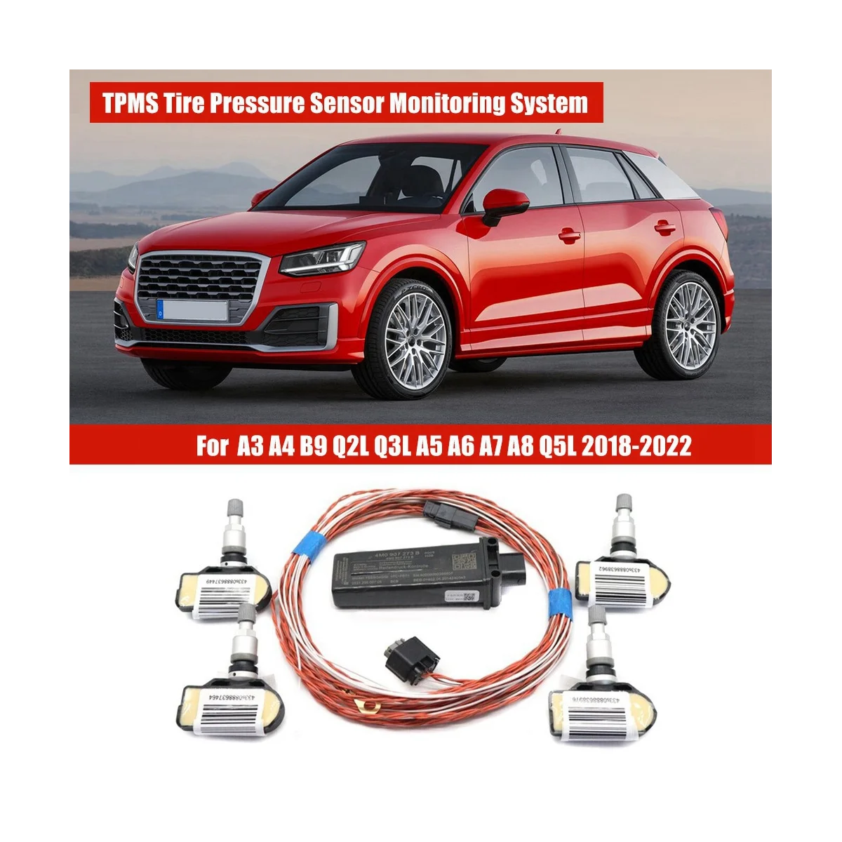 TPMS Tire Pressure Sensor Monitoring System 4M0907273B 5Q0907275B for AUDI A3 A4 B9 Q2L Q3L A5 A6 A7 A8 Q5L 
TPMS Tire Pressure Sensor Monitoring System 4M0907273B 5Q0907275B for AUDI A3 A4 B9 Q2L Q3L A5 A6 A7 A8 Q5L