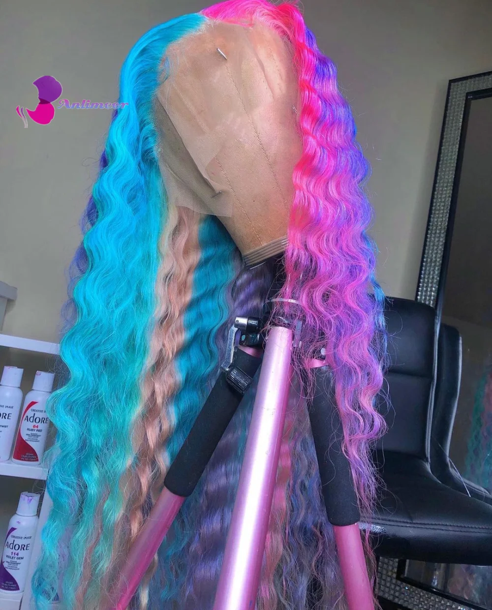 Colorful Wigs Deep Wave Human Hair Wig Highlight Pink Light Blue Purple Glueless Human Hair Lace Front Wigs For White Women
Colorful Wigs Deep Wave Human Hair Wig Highlight Pink Light Blue Purple Glueless Human Hair Lace Front Wigs For White Women