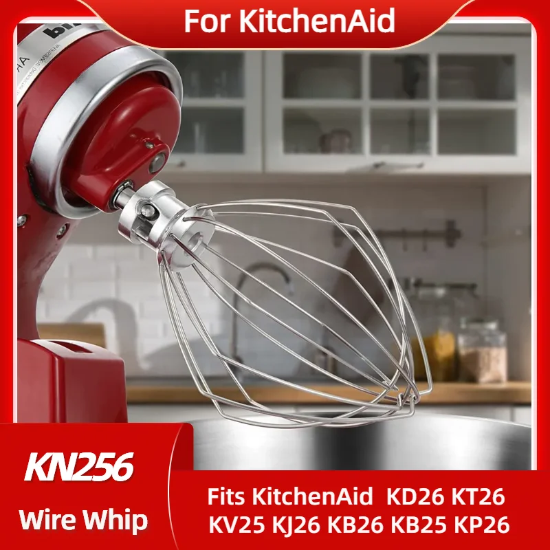 KN256 Stainless Steel Wire Whip for Bowl-Lift Mixer 6 Quart Bowl, 6 Wire Whisk Fits for Professional 600, KP26M1X,KD2661X,KP2671
KN256 Stainless Steel Wire Whip for Bowl-Lift Mixer 6 Quart Bowl, 6 Wire Whisk Fits for Professional 600, KP26M1X,KD2661X,KP2671