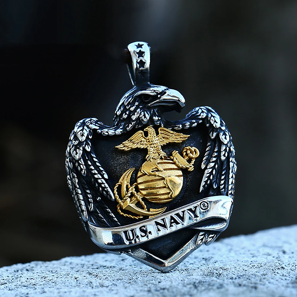 Vintage Fashion Stainless Steel Eagle Pendant For Men Punk Creative US NAVY Freedom Of The Road Necklace Party Amulet Jewelry
Vintage Fashion Stainless Steel Eagle Pendant For Men Punk Creative US NAVY Freedom Of The Road Necklace Party Amulet Jewelry