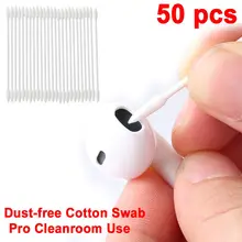 50Pcs Professional Speaker Charging Port Cotton Disposable Stick Dust Free Cleaning Swab Tool Cleanroon Use