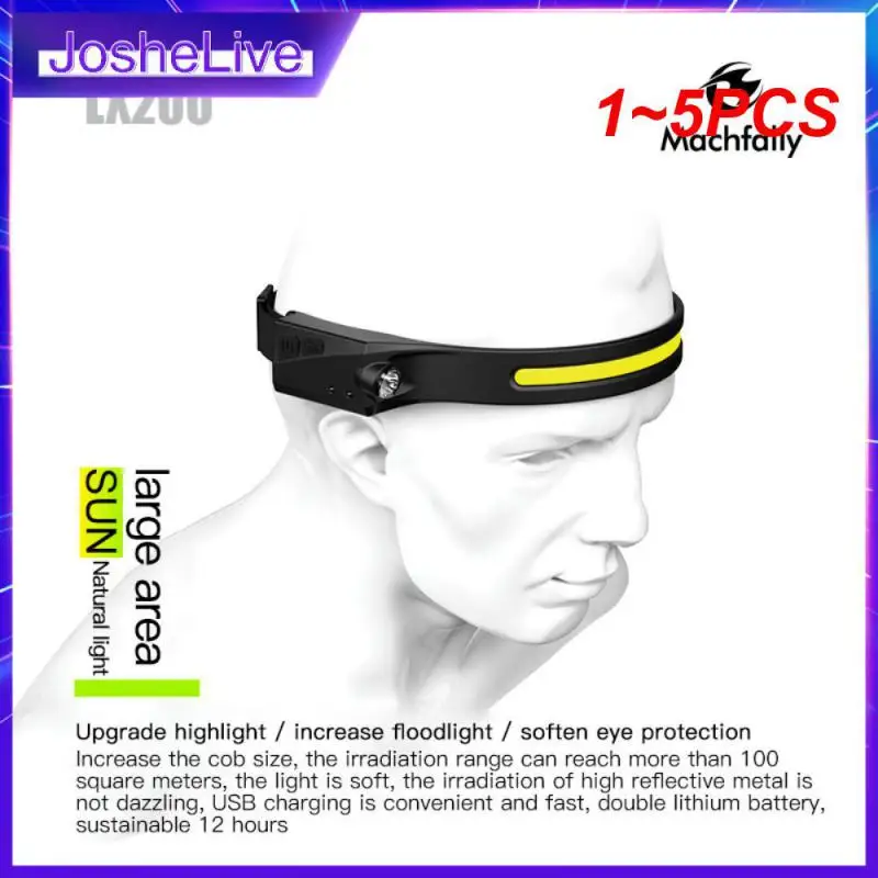 1~5PCS Induction Headlamp Camping Search Light USB Rechargeable Headlight Led Head Torch Work Light With Built-in Battery
1~5PCS Induction Headlamp Camping Search Light USB Rechargeable Headlight Led Head Torch Work Light With Built-in Battery