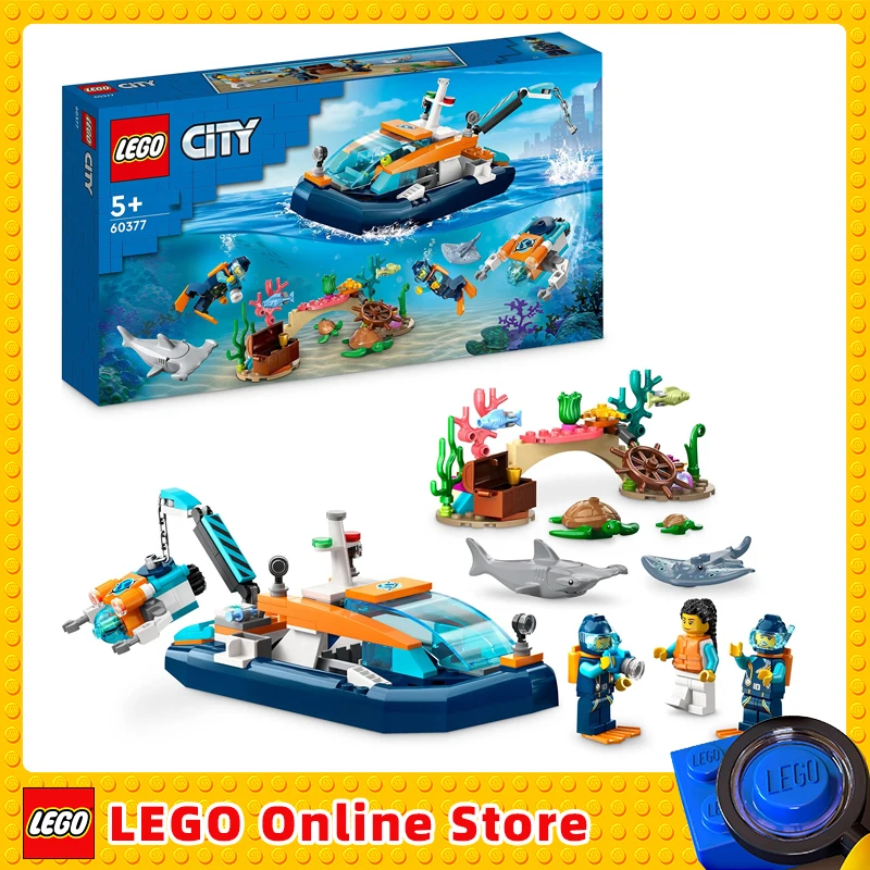 LEGO 60377 City Explorer Diving Boat Coral Reef Submarine 3 Minifigures Mantaroons Sharks Crabs 2 Turtles Sea Animals Figures
LEGO 60377 City Explorer Diving Boat Coral Reef Submarine 3 Minifigures Mantaroons Sharks Crabs 2 Turtles Sea Animals Figures