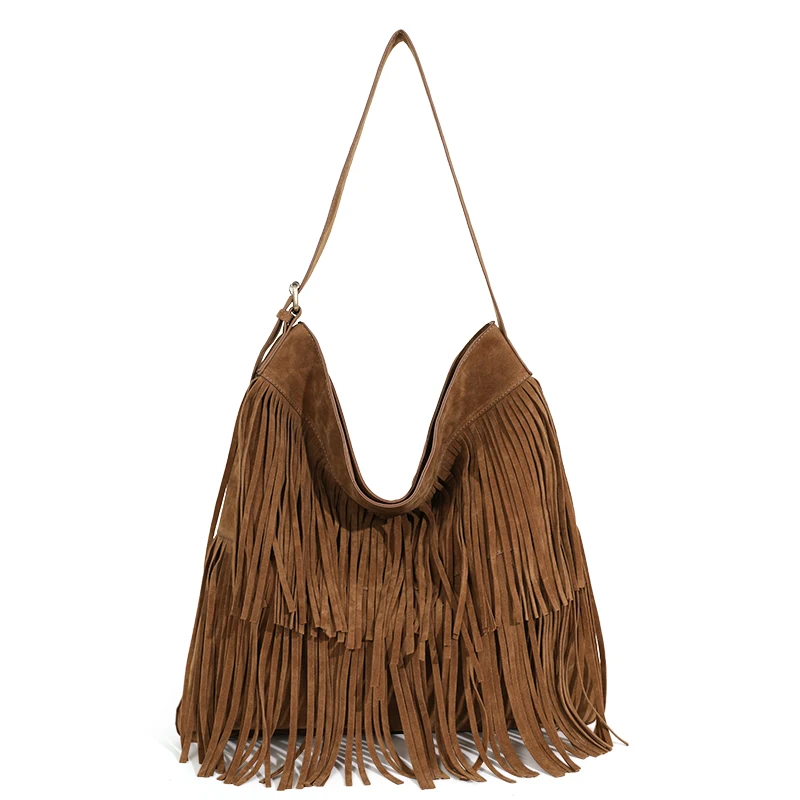 Vintage Tassel Bag New Fashion Suede Leather Women Handbags Large Capacity Ladies Tote High Quality Shoulder Bags
Vintage Tassel Bag New Fashion Suede Leather Women Handbags Large Capacity Ladies Tote High Quality Shoulder Bags