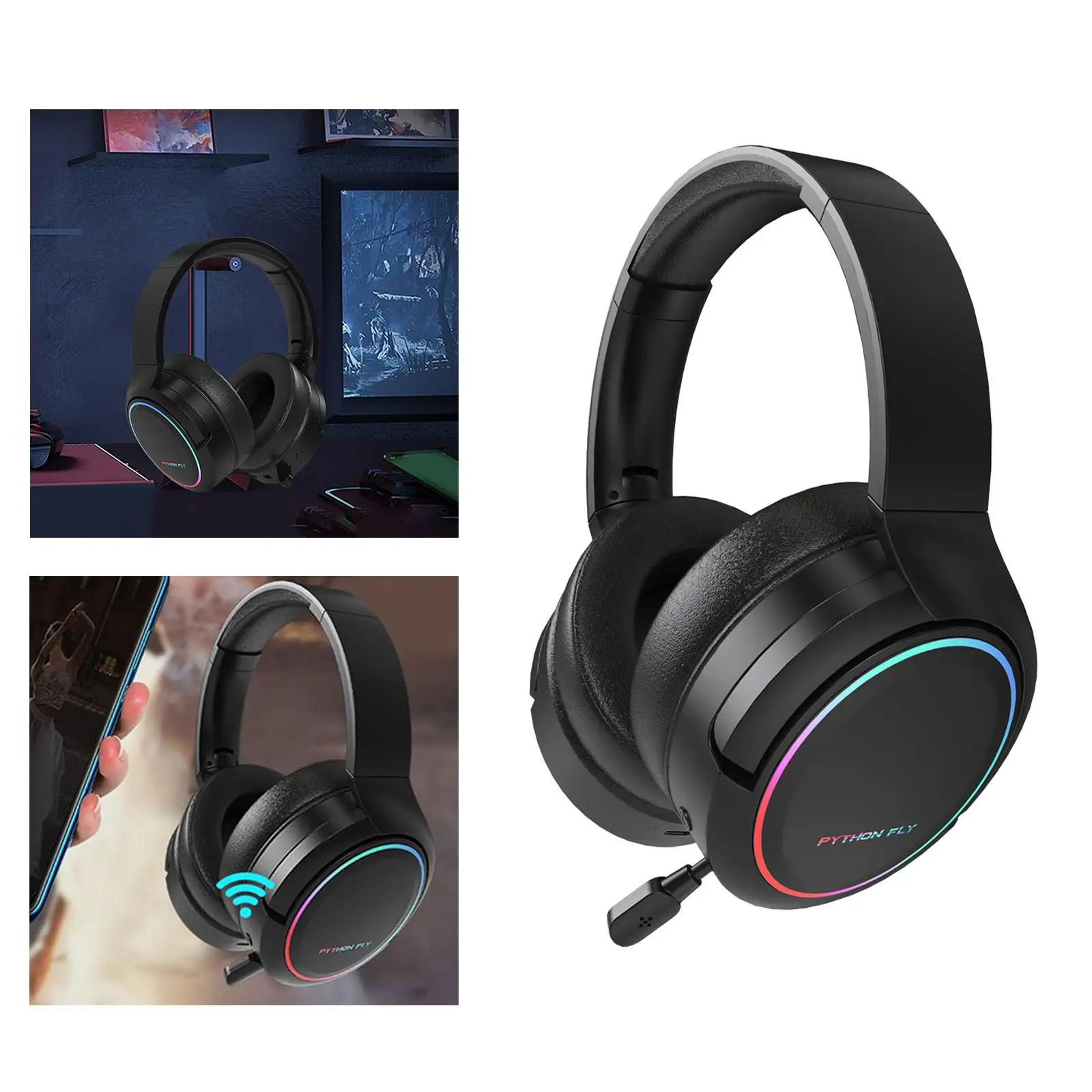 Беспроводная игровая гарнитура 2,4G и Bluetooth 5,1, наушники для PS5, для Mac, ПК, контроллер
Беспроводная игровая гарнитура 2,4G и Bluetooth 5,1, наушники для PS5, для Mac, ПК, контроллер