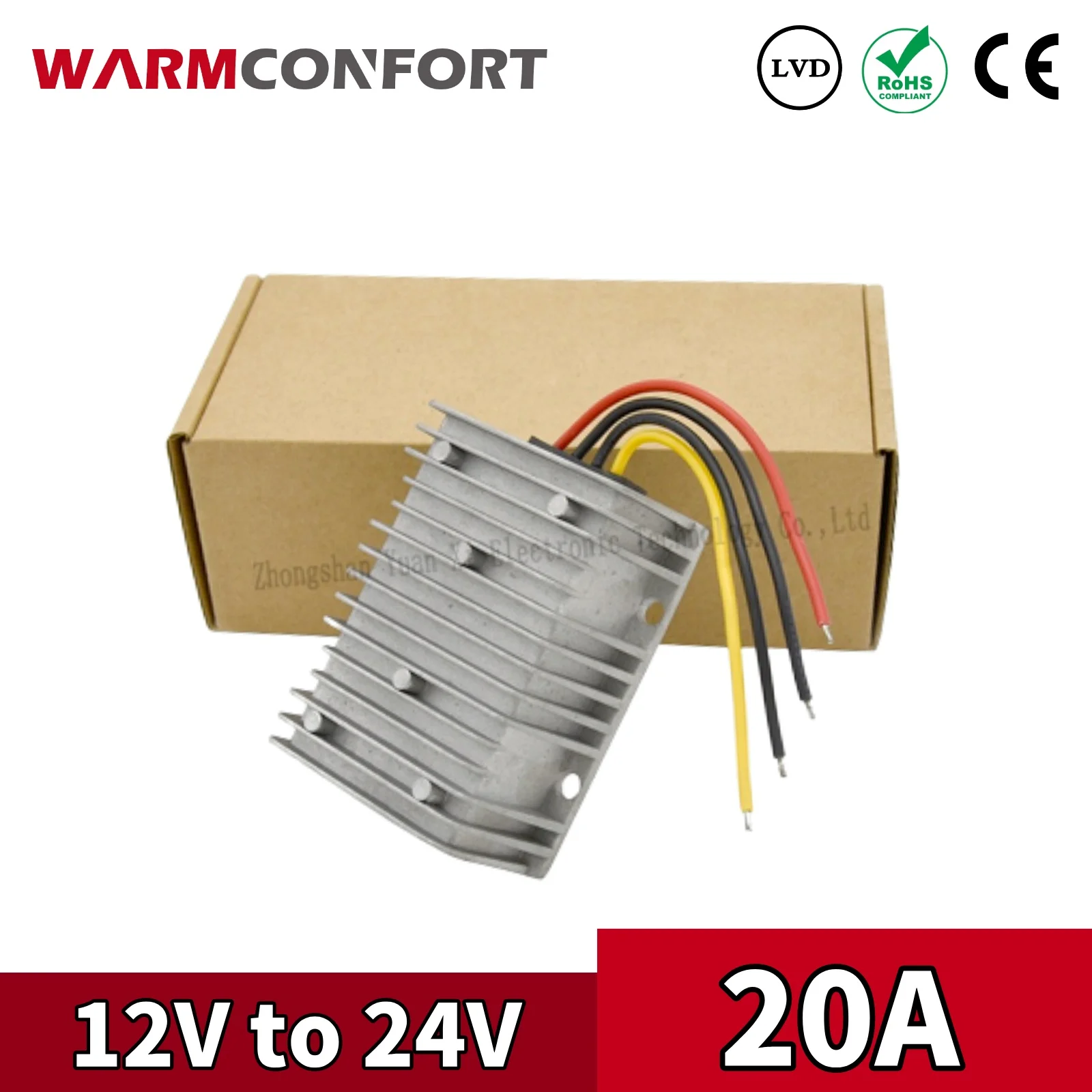 warmconfort DC 12V to 24V 20A DC Step-up Power Converter Regulator 480W Car Laptop Power Supply CE RoHS
warmconfort DC 12V to 24V 20A DC Step-up Power Converter Regulator 480W Car Laptop Power Supply CE RoHS