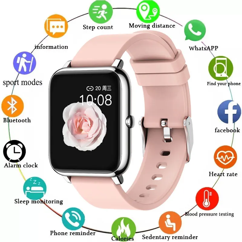 P22 Smart Watch For Men 1.3 Full Touch Fitness Watches Pedometer Heart Rate Monitor Mult Sport Modes Bracelet IP67 Waterproof
P22 Smart Watch For Men 1.3 Full Touch Fitness Watches Pedometer Heart Rate Monitor Mult Sport Modes Bracelet IP67 Waterproof