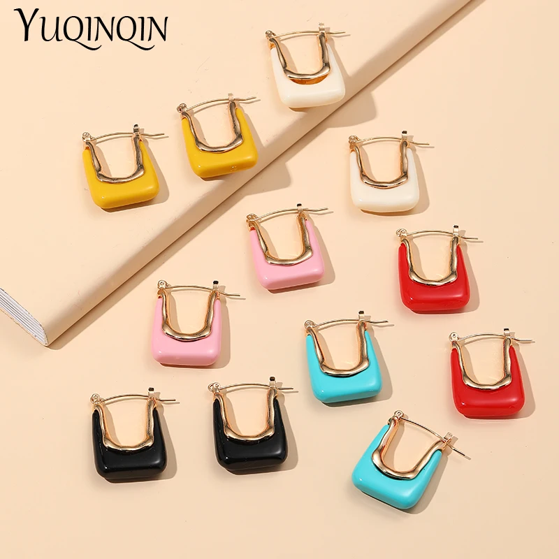 New Square Big Korean Hoop Earrings for Women Trending Jewelry Geometric Resin Acrylic Metal Women's Ear Ring Geometric Brincos
New Square Big Korean Hoop Earrings for Women Trending Jewelry Geometric Resin Acrylic Metal Women's Ear Ring Geometric Brincos
