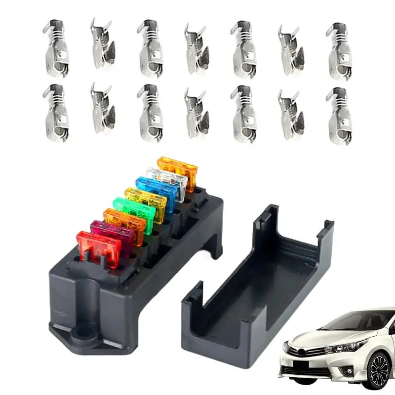 Car Fuse Box 8-Way Fuse Box For Auto Rubber And Metal Material Vehicle Fuse Holder For Automotive Electronics Household
Car Fuse Box 8-Way Fuse Box For Auto Rubber And Metal Material Vehicle Fuse Holder For Automotive Electronics Household