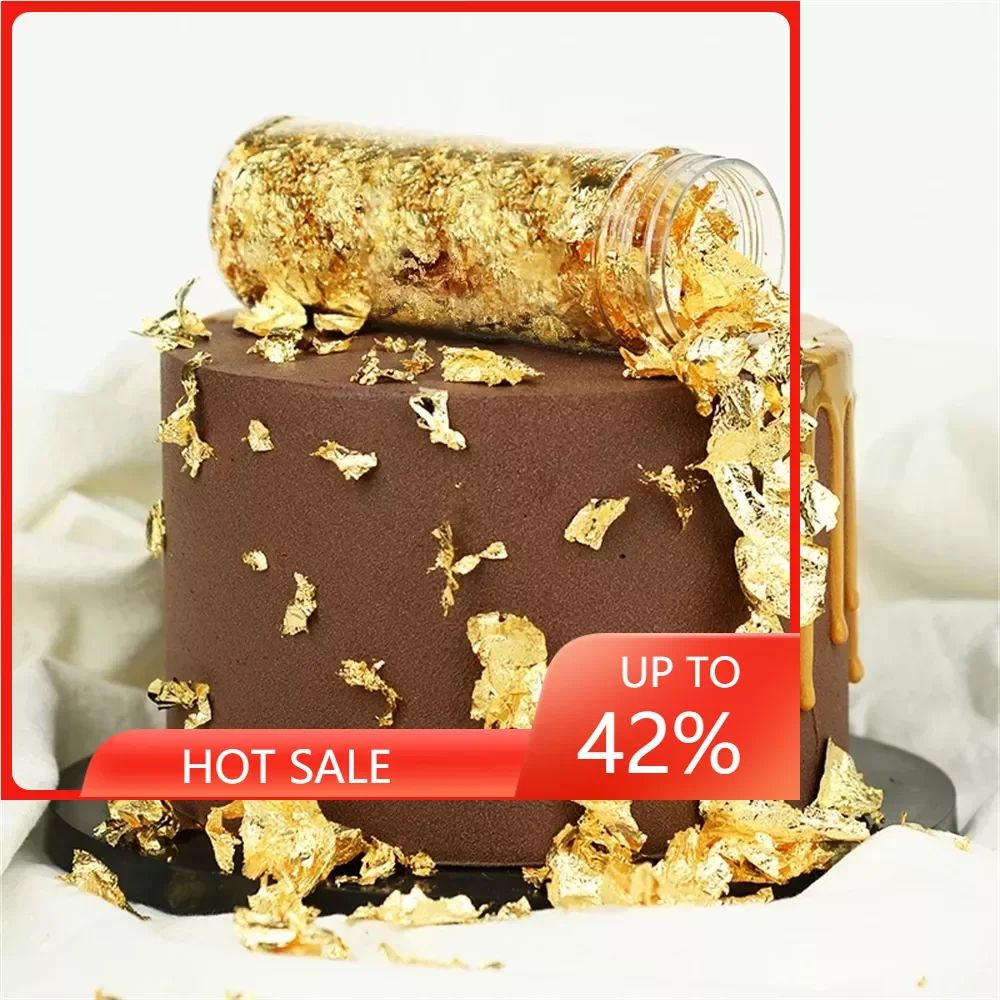 1PCS Food Grade Genuine Gold Leaf Schabin Flakes 2g 24K Gold Decorative Dishes Chef Art Cake Decorating Tools
1PCS Food Grade Genuine Gold Leaf Schabin Flakes 2g 24K Gold Decorative Dishes Chef Art Cake Decorating Tools