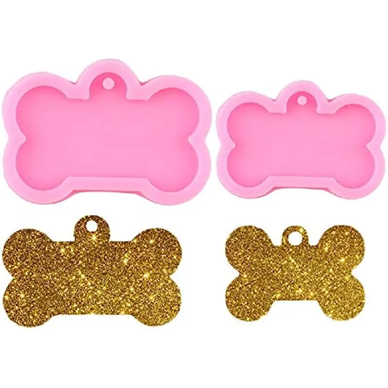 Dog Bone Shaped Silicone Mold Dog Bone Keychain Charms Epoxy Resin Molds Dog Tag Casting Molds with Hole for DIY Crafts Making
Dog Bone Shaped Silicone Mold Dog Bone Keychain Charms Epoxy Resin Molds Dog Tag Casting Molds with Hole for DIY Crafts Making