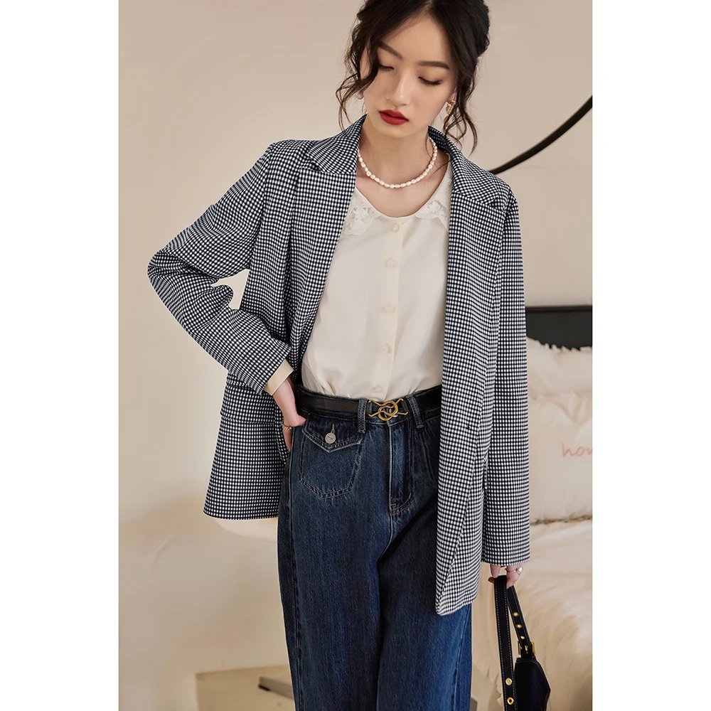 Gaovot Women Fashion Casual Black White Plaid Single Button Blazer Coat 2023 Autumn Flap Pochets Womens Outerwear Coat
Gaovot Women Fashion Casual Black White Plaid Single Button Blazer Coat 2023 Autumn Flap Pochets Womens Outerwear Coat