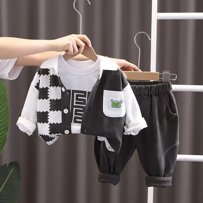 Child Tracksuit Clothes Boys T-shirt shirt pants for Teenager Kids Cotton Casual Sports Suit Children Fashion 3PCS New 2023
Child Tracksuit Clothes Boys T-shirt shirt pants for Teenager Kids Cotton Casual Sports Suit Children Fashion 3PCS New 2023