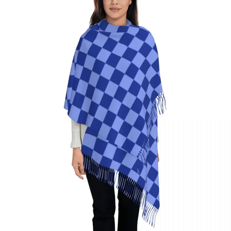 

Checkerboard Shawls Wraps Women Warm Large Long Scarf Nodic Geometry Neckerchief Shawl Scarves