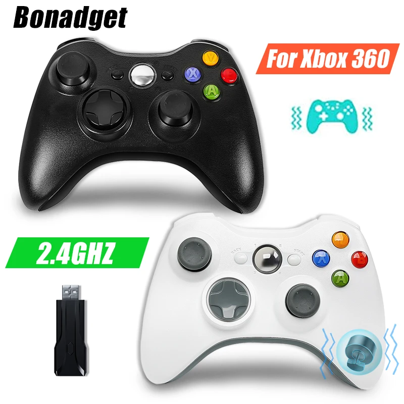 Беспроводной игровой контроллер Bonadget для Xbox360 + 2 4 GH геймпад джойстик Microsoft PC Windows 7