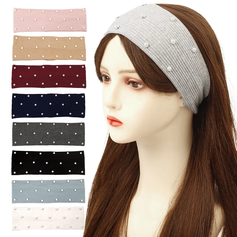 Woman White Pearls Headbands Ladies Fashion Soft Thin Cotton Ribbed Head Wrap Hair Bands Accessories
Woman White Pearls Headbands Ladies Fashion Soft Thin Cotton Ribbed Head Wrap Hair Bands Accessories