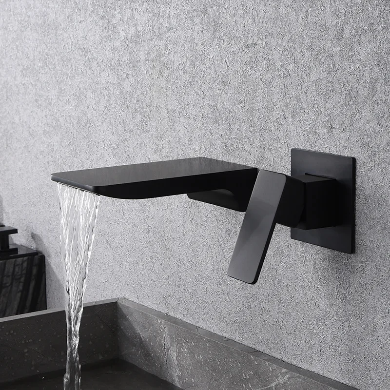 Creative Wall-Mounted Waterfall Faucet Copper Black Wash Basin Hot and Cold Embedded Inter-Platform Basin Concealed Faucet
Creative Wall-Mounted Waterfall Faucet Copper Black Wash Basin Hot and Cold Embedded Inter-Platform Basin Concealed Faucet