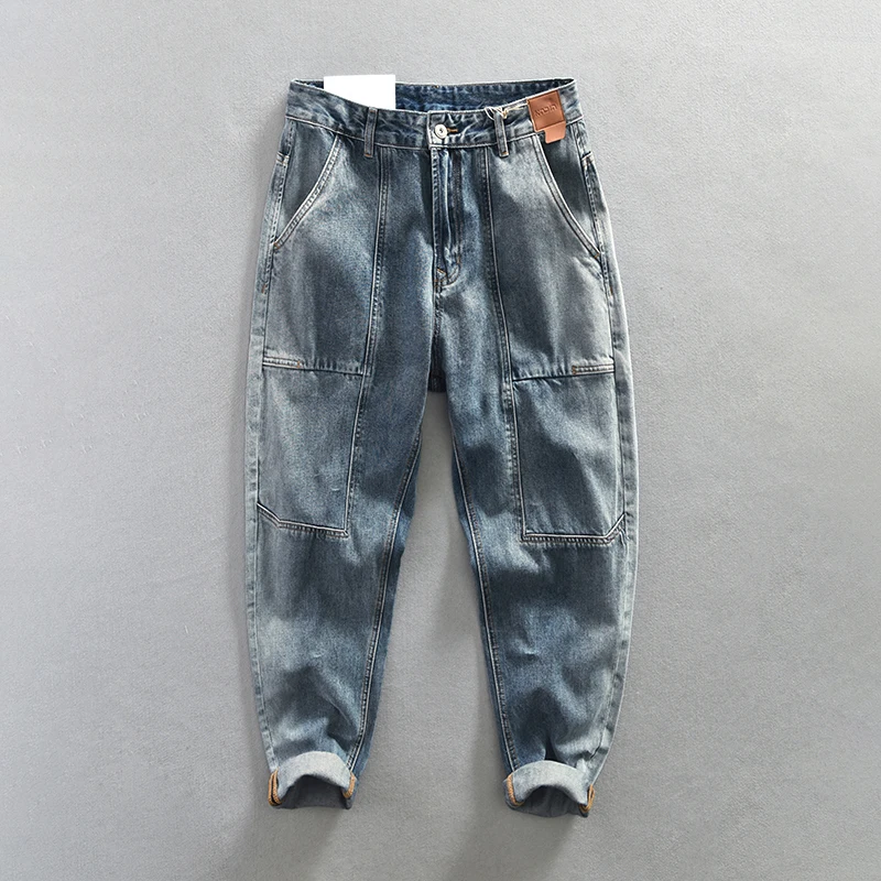 Модные свободные прямые джинсы, Мужские Хлопковые Бриджи, без патронов, джинсовые брюки, новинка весны 2023 
Модные свободные прямые джинсы, Мужские Хлопковые Бриджи, без патронов, джинсовые брюки, новинка весны 2023