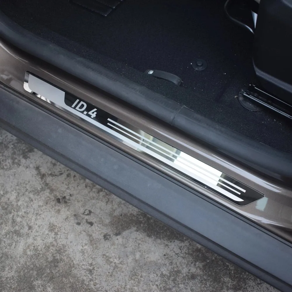 Stainless Steel Door Sill Scuff Plate Stickers For 2020-2022 Volkswagen Id.4 Accessories Vw Id4 Styling Y 
Stainless Steel Door Sill Scuff Plate Stickers For 2020-2022 Volkswagen Id.4 Accessories Vw Id4 Styling Y