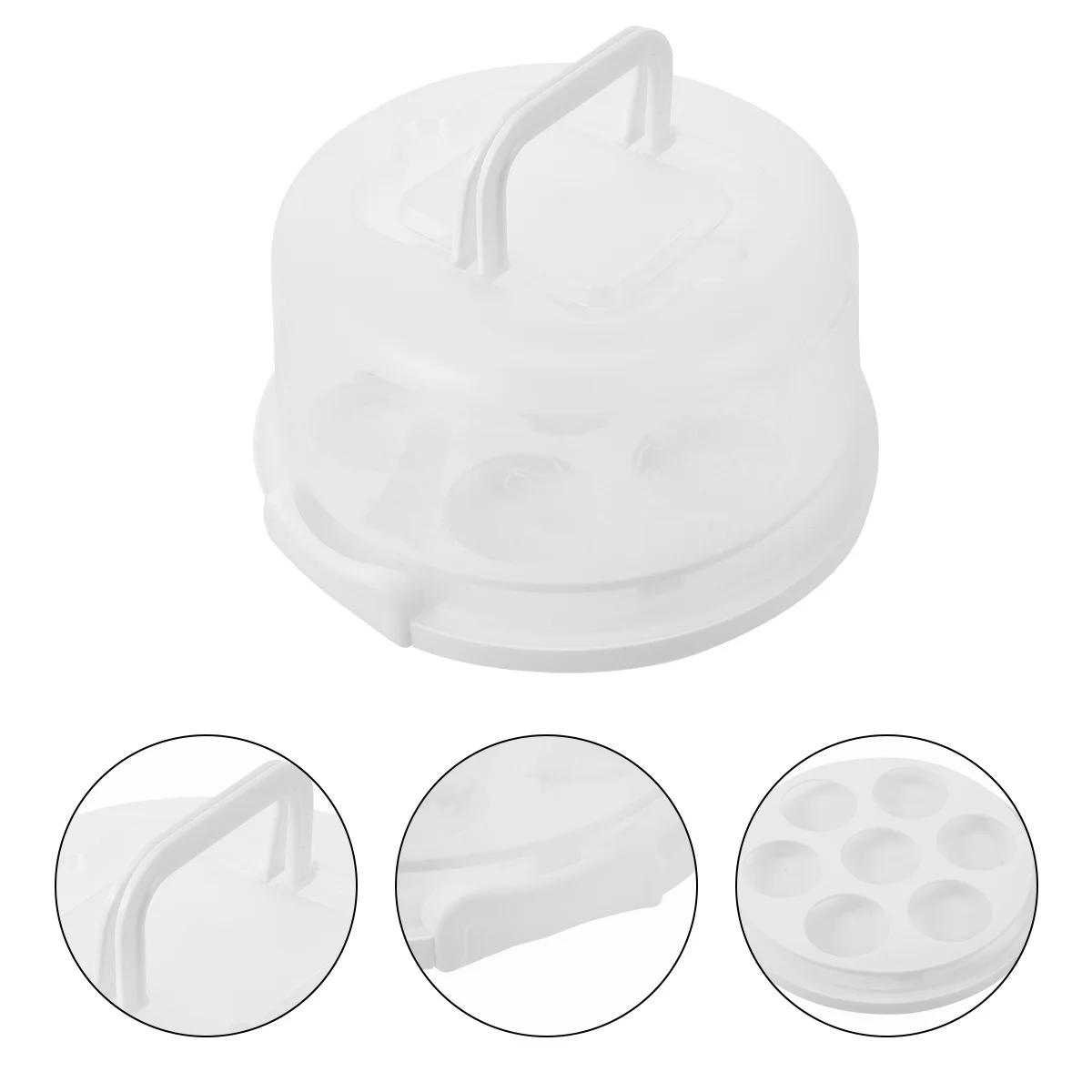 Cake Carrier Clear Cake Container Cake Box Storage Case with Handle Dome Lids White 
Cake Carrier Clear Cake Container Cake Box Storage Case with Handle Dome Lids White