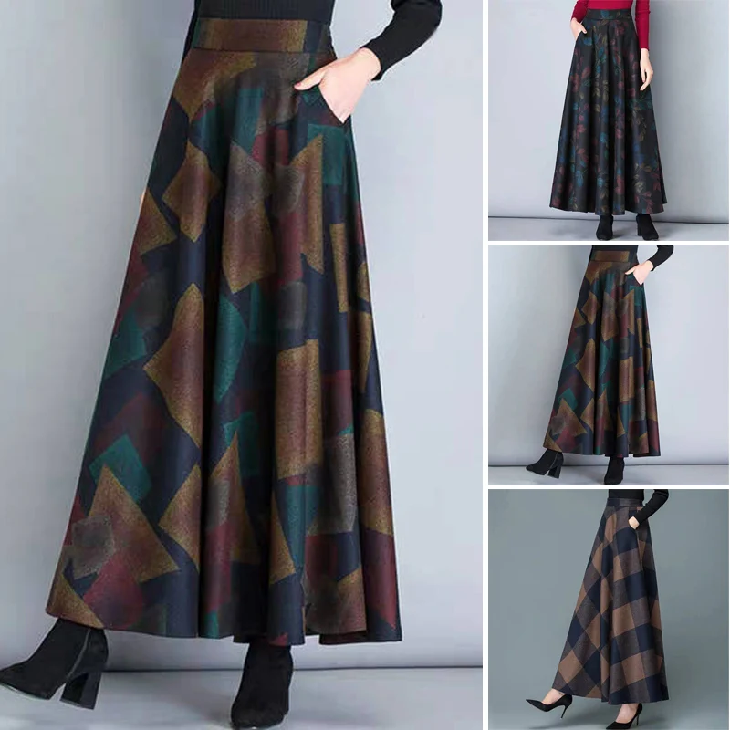 Women's Autumn Winter Retro Printed High Waist Loose Skirt Large Swing Pleated Streetwear A-line Ladies Elegant Skirt
Women's Autumn Winter Retro Printed High Waist Loose Skirt Large Swing Pleated Streetwear A-line Ladies Elegant Skirt