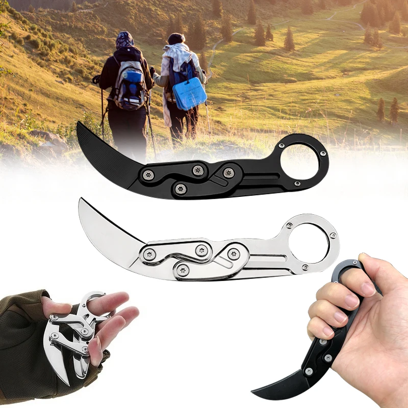 Pocket Double-arm Mechanical Claw Folding Knife All Steel Self-defense Camping Karambit Knife Outdoor Survival Tactical EDC Tool
Pocket Double-arm Mechanical Claw Folding Knife All Steel Self-defense Camping Karambit Knife Outdoor Survival Tactical EDC Tool