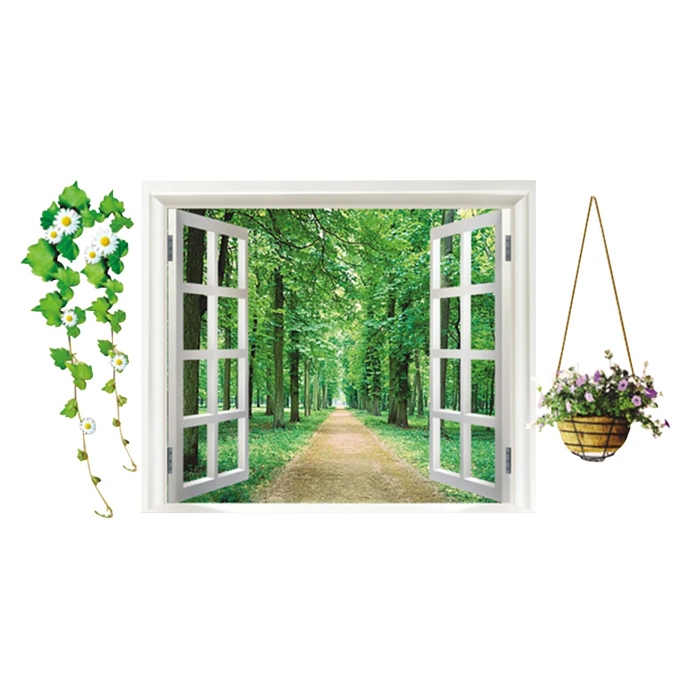 Съемные огромные окна 3D зеленые цветы настенные стикеры роспись Переводные обои
Съемные огромные окна 3D зеленые цветы настенные стикеры роспись Переводные обои