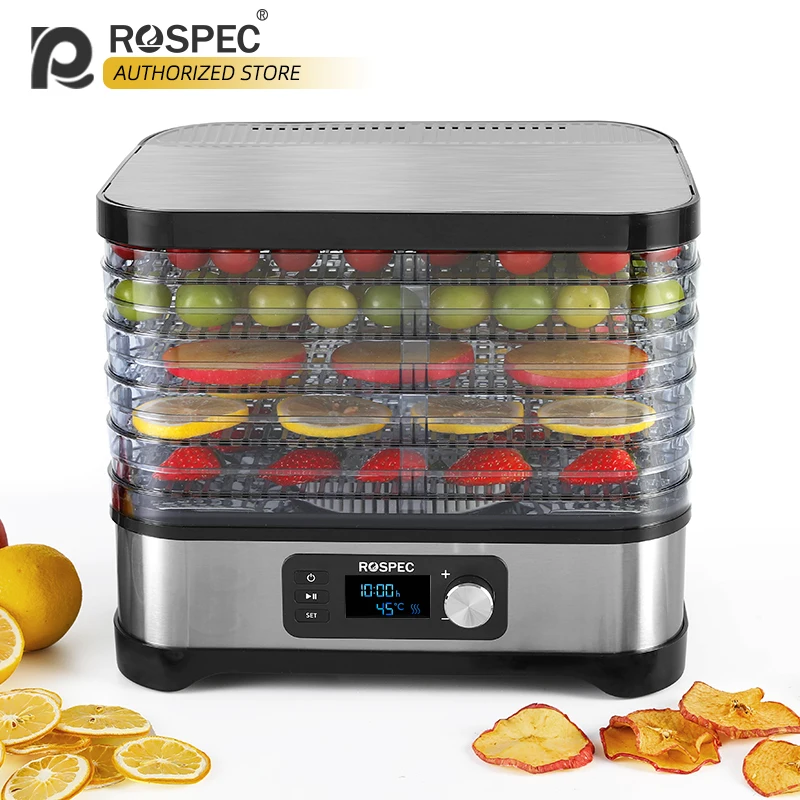 ROSPEC BPA FREE 5 Trays Food Processor Food Dehydrator Stainless Steel Drying Fruit Machine Electric Air Dryer Drying Meat
ROSPEC BPA FREE 5 Trays Food Processor Food Dehydrator Stainless Steel Drying Fruit Machine Electric Air Dryer Drying Meat