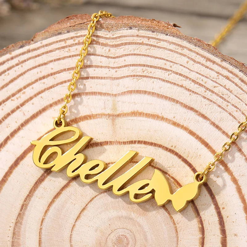 NOKMIT Name Necklace With Butterfly Pendant for Her Gold Plated Customized Necklaces Stainless Steel Custom Necklaces For Women
NOKMIT Name Necklace With Butterfly Pendant for Her Gold Plated Customized Necklaces Stainless Steel Custom Necklaces For Women