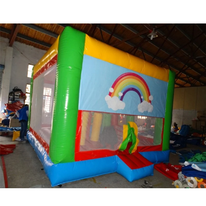 Inflatable Bounce House Happy Hop Moonwalk Jumping Trampoline Rainbow Pattern Popular Design Inflatable Bounce Castle For Kids
Inflatable Bounce House Happy Hop Moonwalk Jumping Trampoline Rainbow Pattern Popular Design Inflatable Bounce Castle For Kids