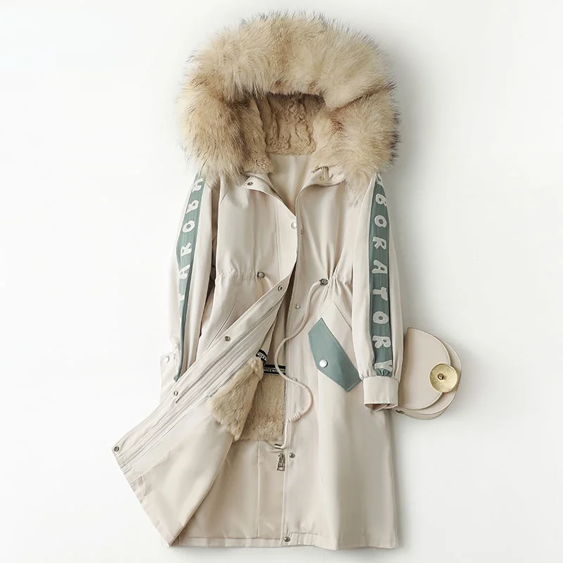 Женская парка с капюшоном и воротником из меха енота, теплая зимняя куртка с подкладкой из кроличьего меха, женская одежда, Gxy1346, 2021
Женская парка с капюшоном и воротником из меха енота, теплая зимняя куртка с подкладкой из кроличьего меха, женская одежда, Gxy1346, 2021